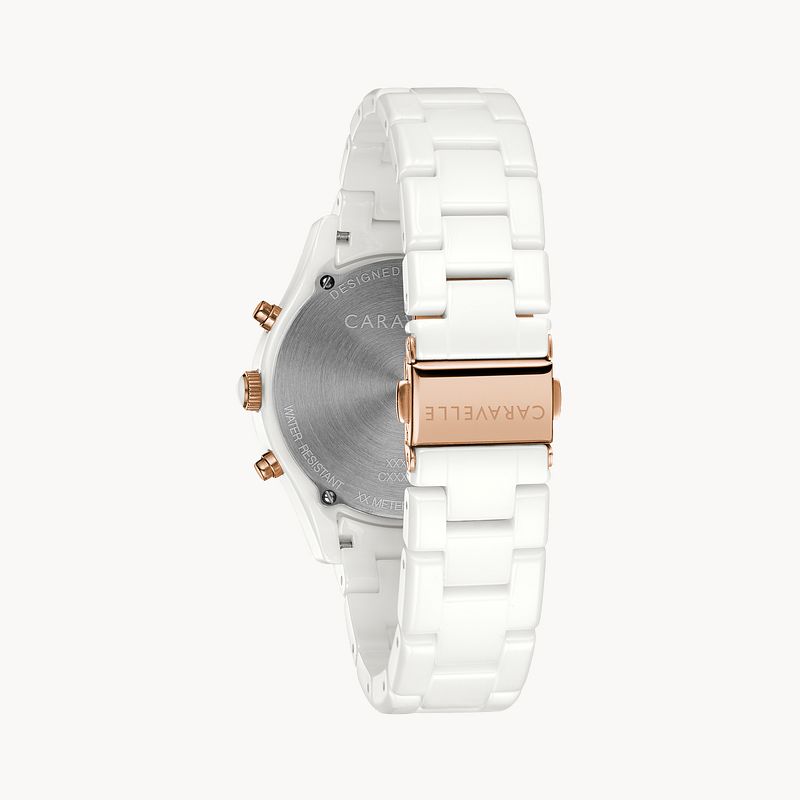 White Dial Ceramic Bracelet Sport 45L174 Bulova