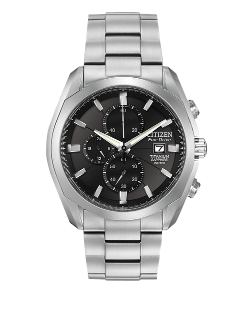 Citizen eco drive 2025 titanium sapphire wr100 black