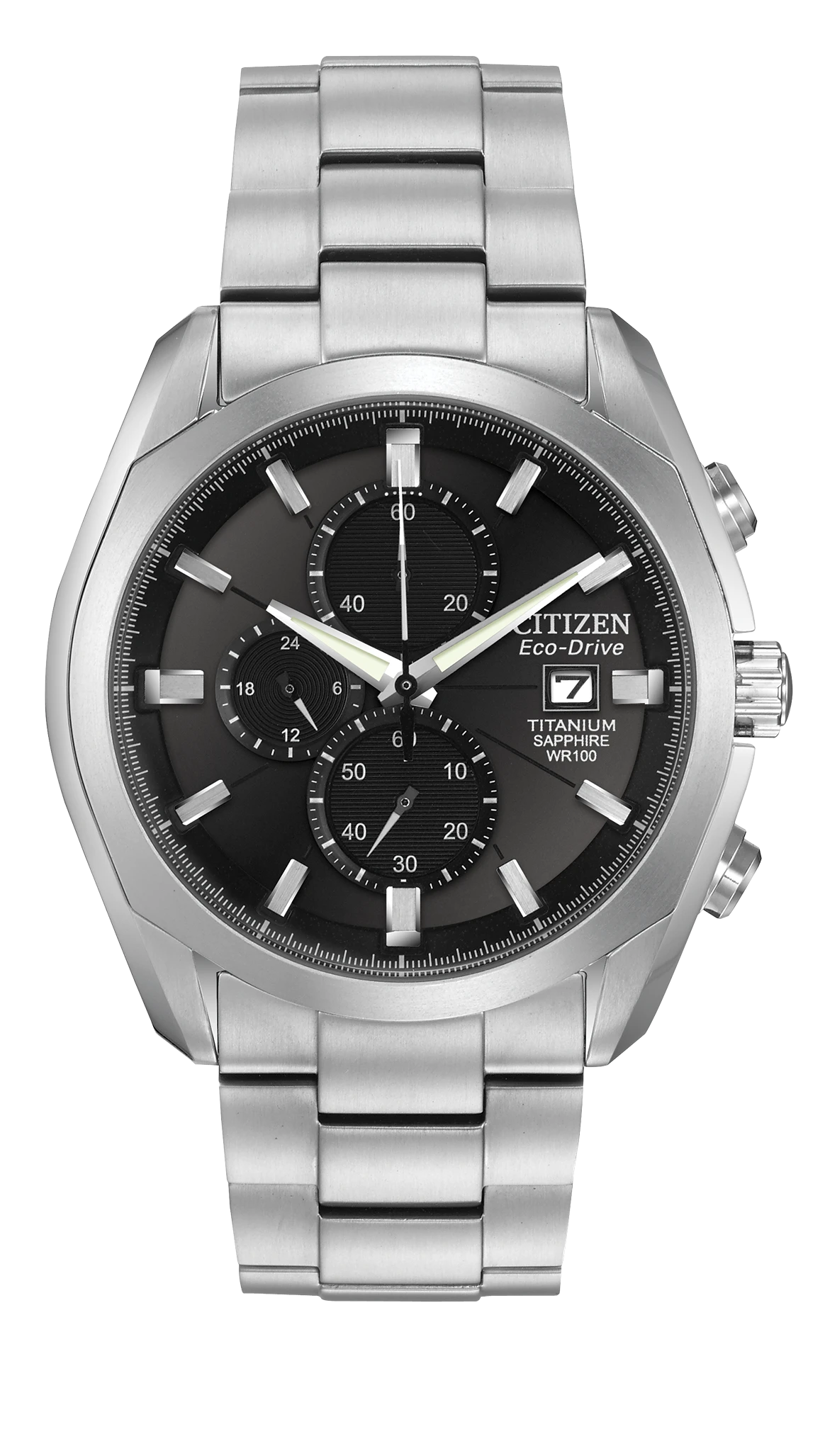 Corso Black Dial Super Titanium Bracelet CA0020-56E | CITIZEN