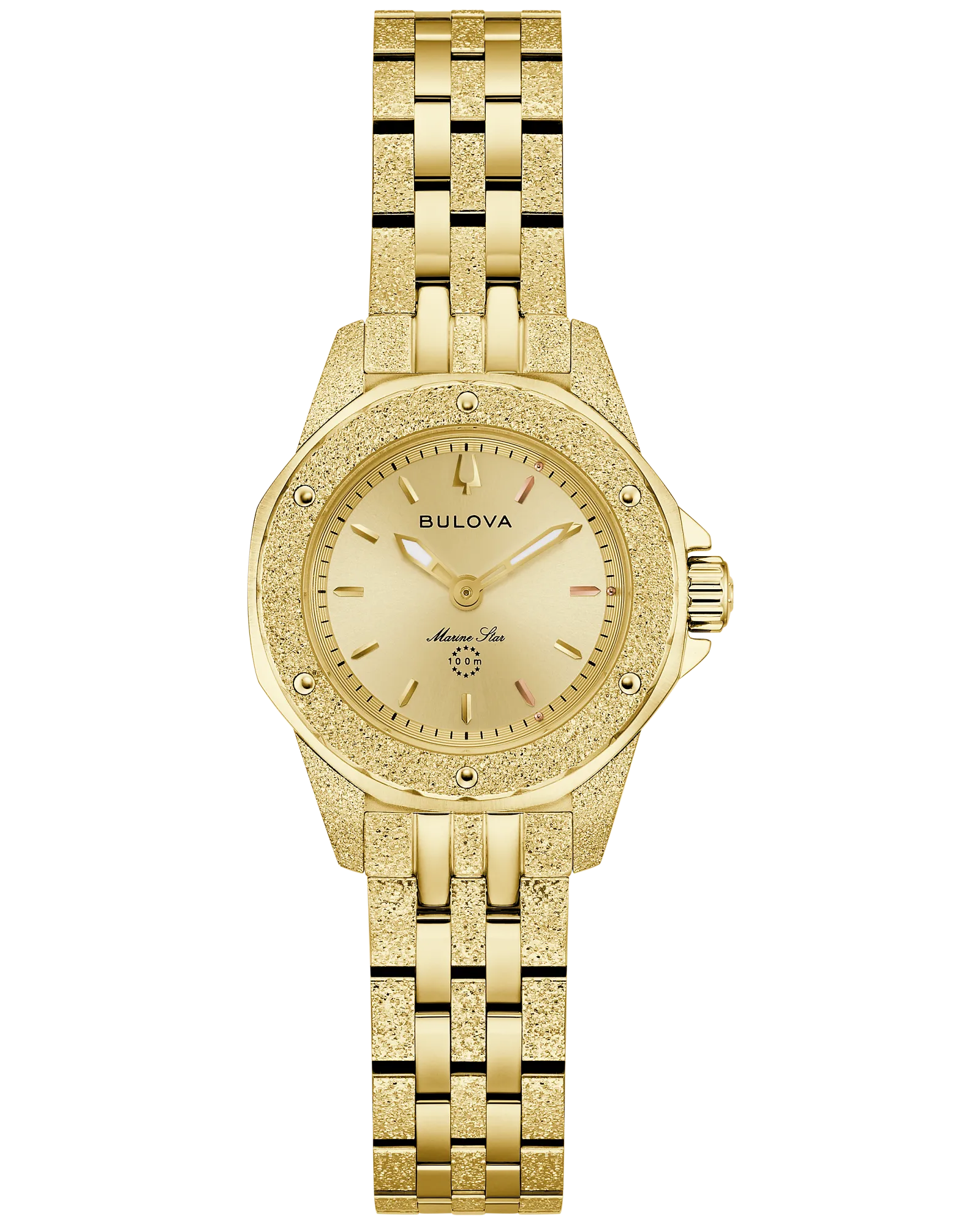 Bulova Champagne Dial Stainless Steel Bracelet Marine Star 97L192 — Champagne