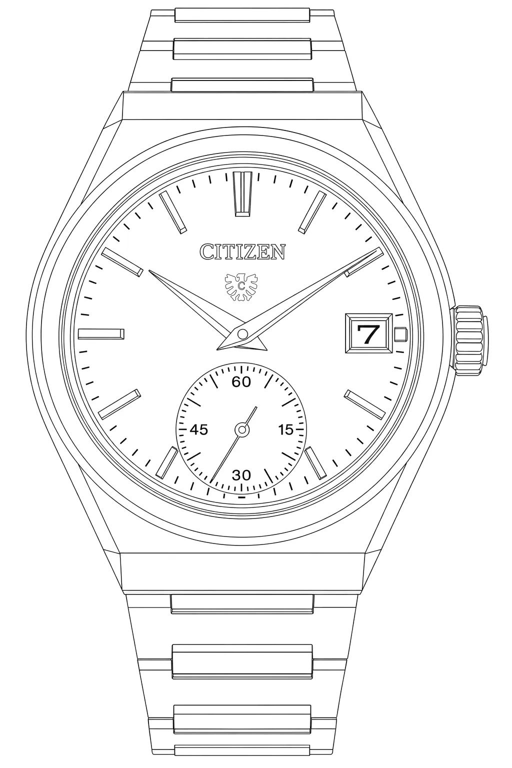 Watch technical diagram