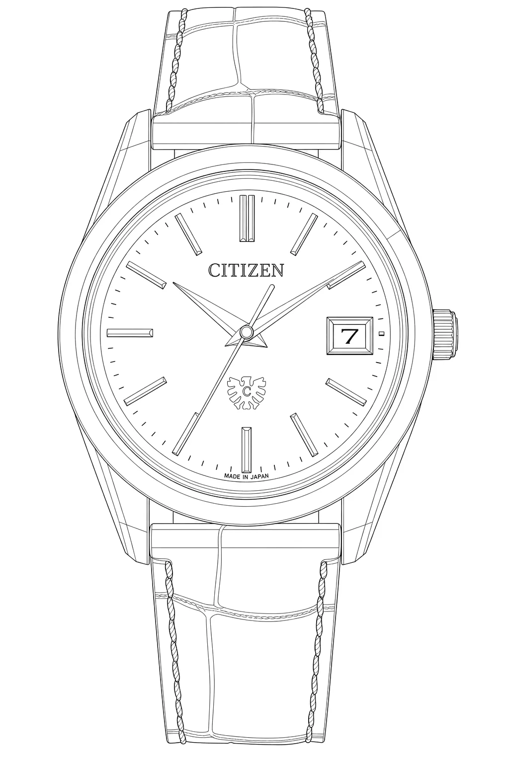Watch technical diagram