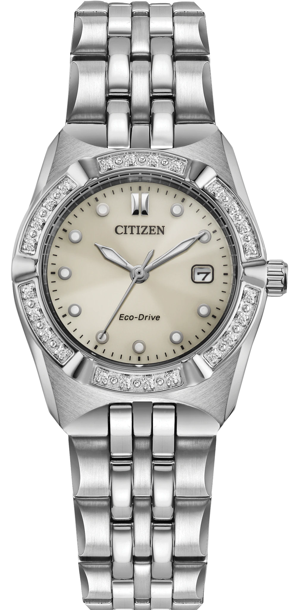 au maison Corso Diamond Taupe Dial Stainless Steel Bracelet EW2710-51X