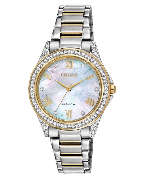 POV - Ladies Eco-Drive Steel Mother-of-Pearl Dial Watch | CITIZEN