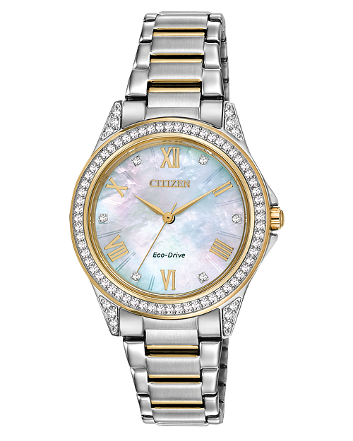 POV - Ladies Eco-Drive Steel Mother-of-Pearl Dial Watch | CITIZEN