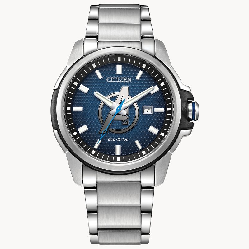 Avengers Blue Dial Stainless Steel Bracelet AW1651 52W CITIZEN