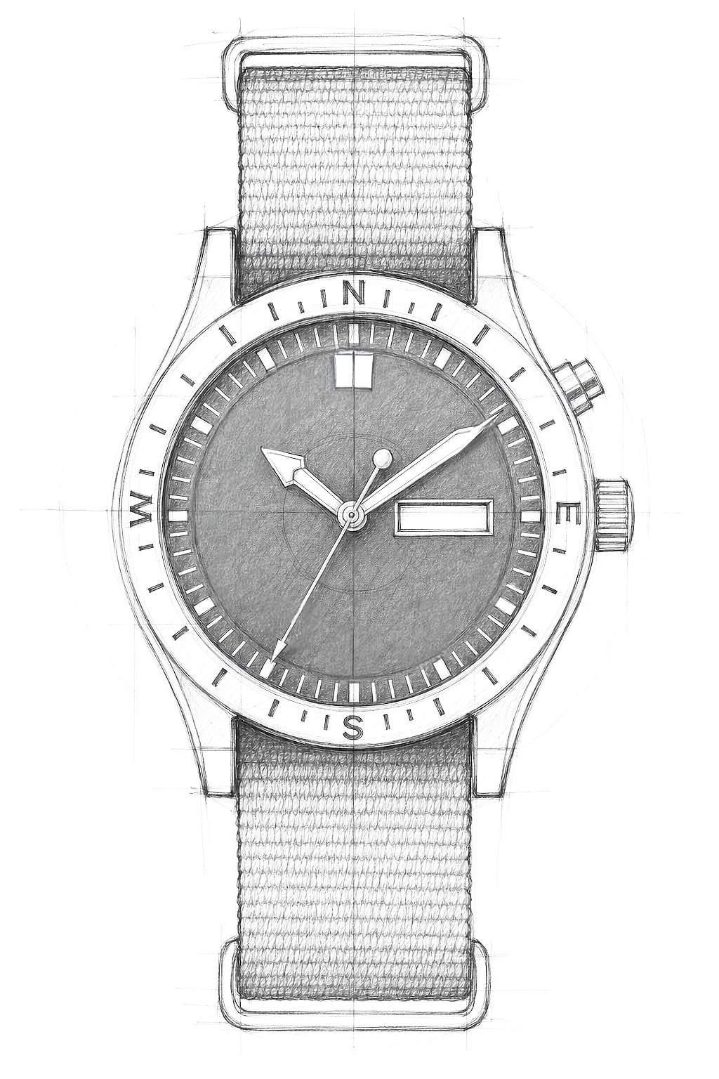 Watch technical diagram