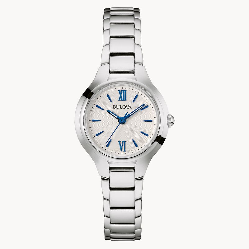 Bulova Classic Women's White Dial Blue Roman Numerals Watch
