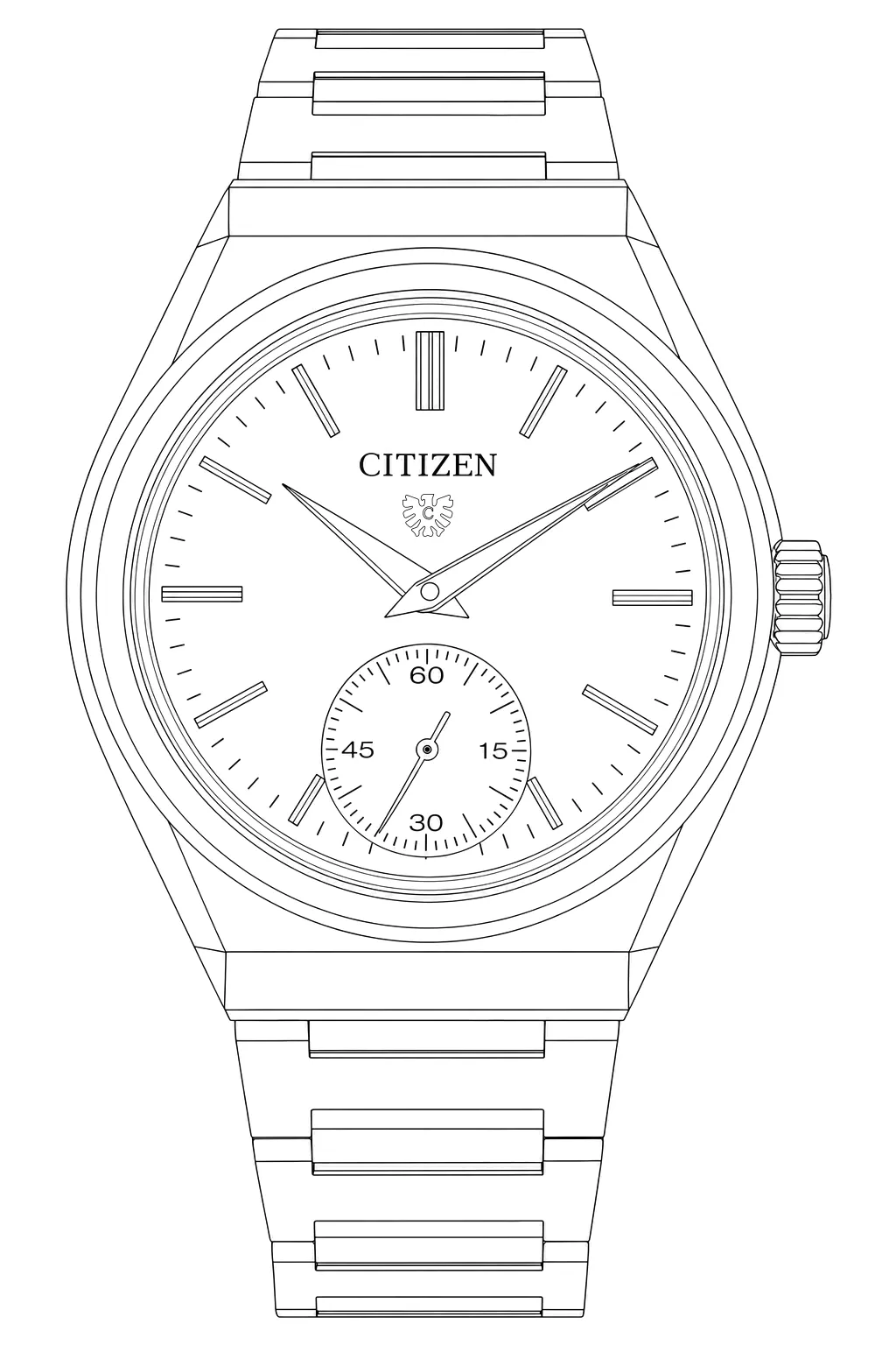 Watch technical diagram