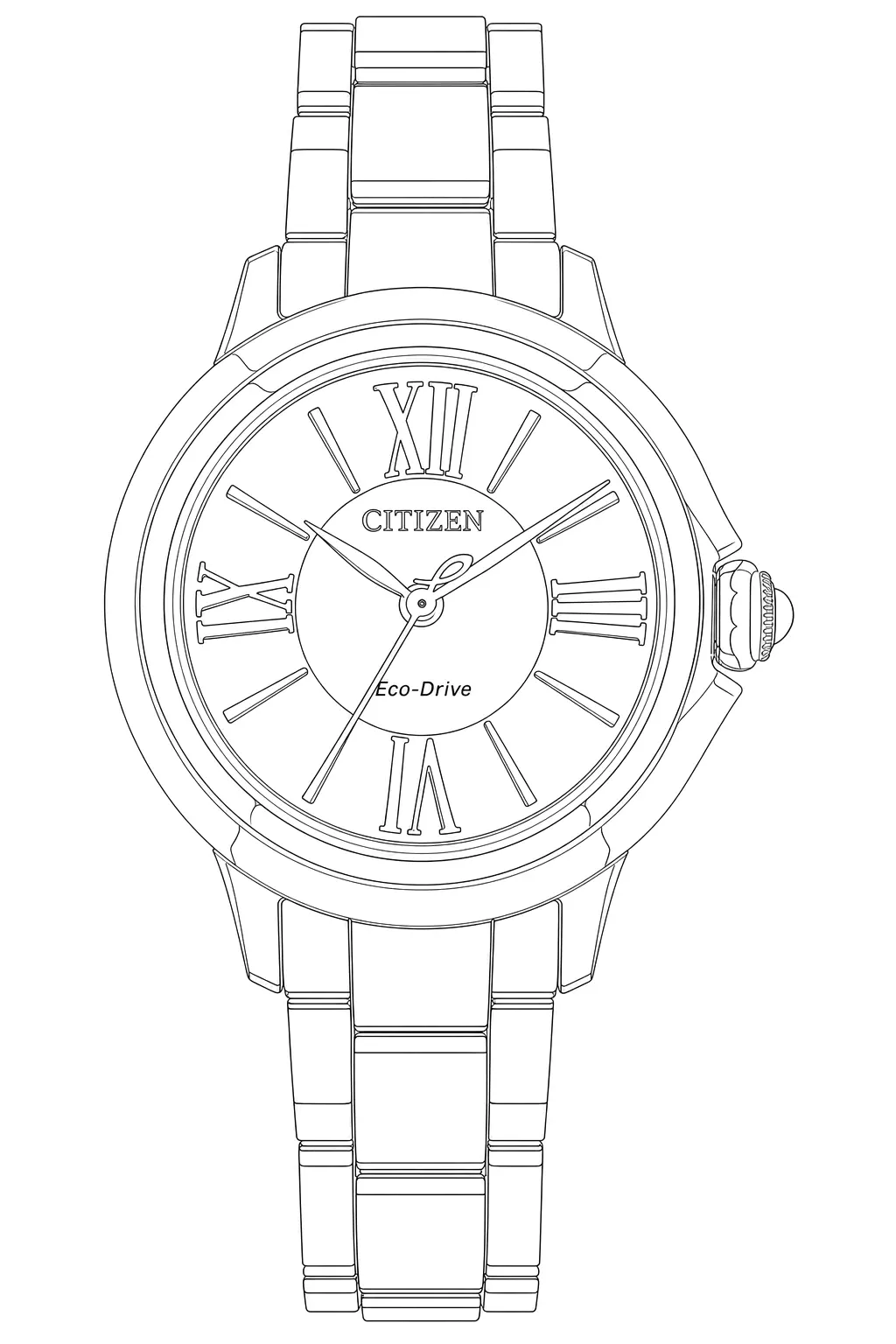 Watch technical diagram