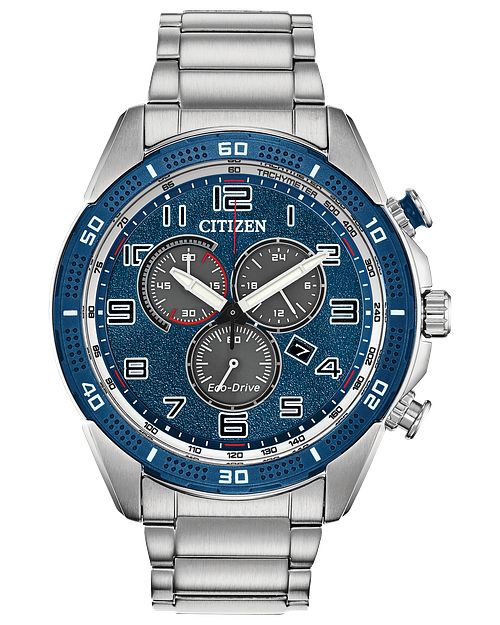 Citizen AR Eco-Drive Blue Dial Stainless Steel Watch | CITIZEN