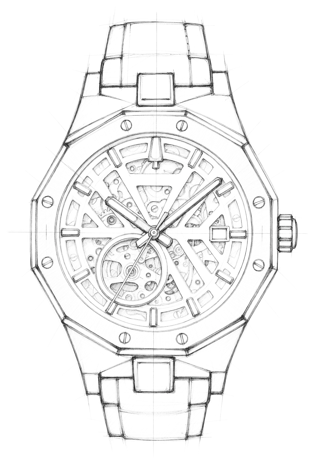 Watch technical diagram
