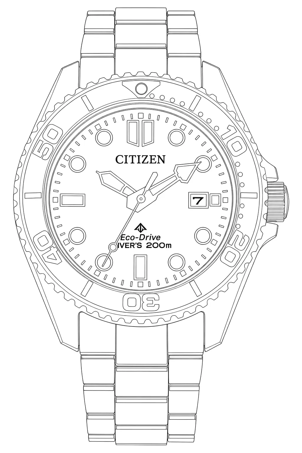 Watch technical diagram