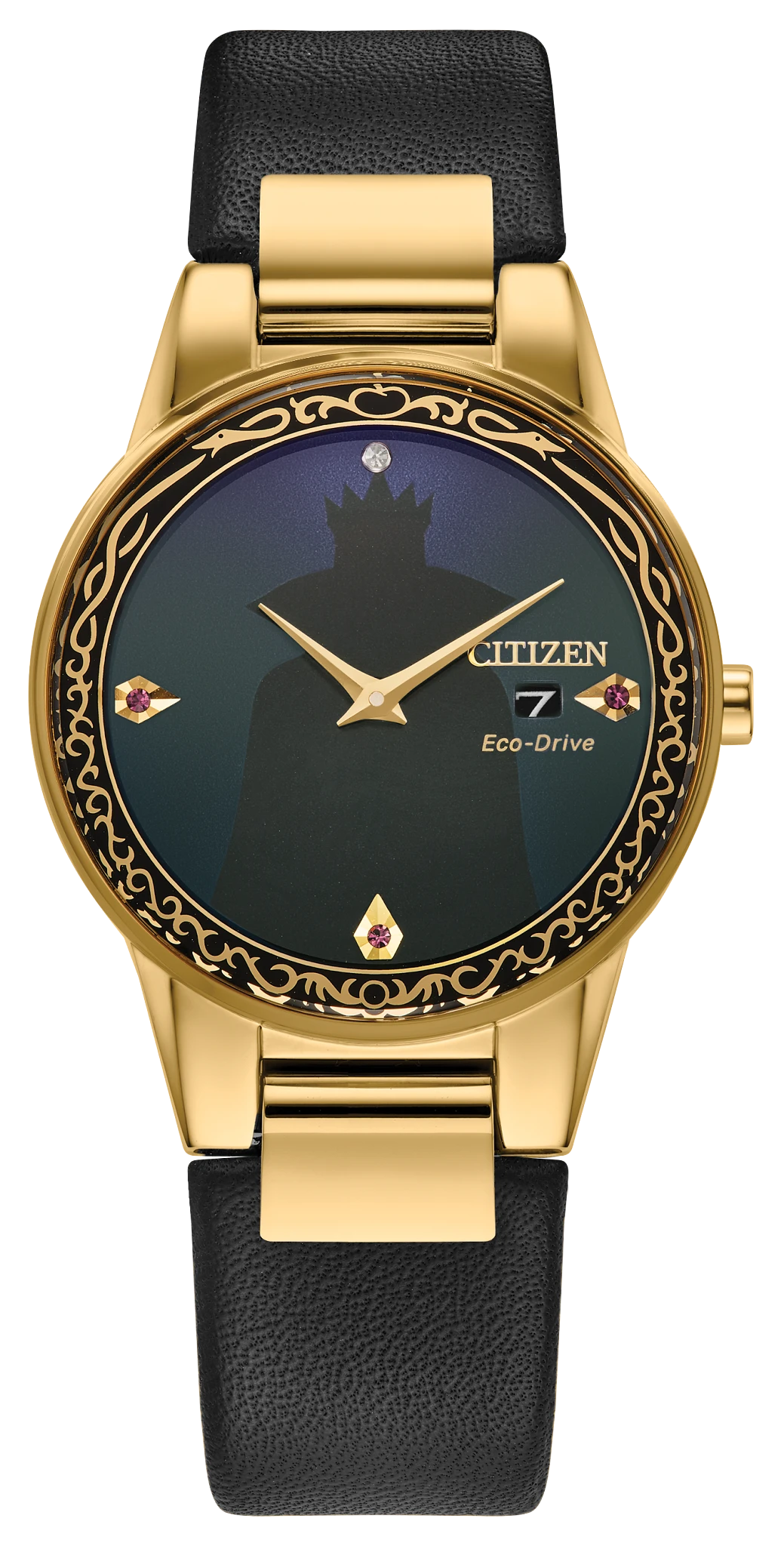 au maison Evil Queen Shadow Black Dial Leather Strap GA1082-46W