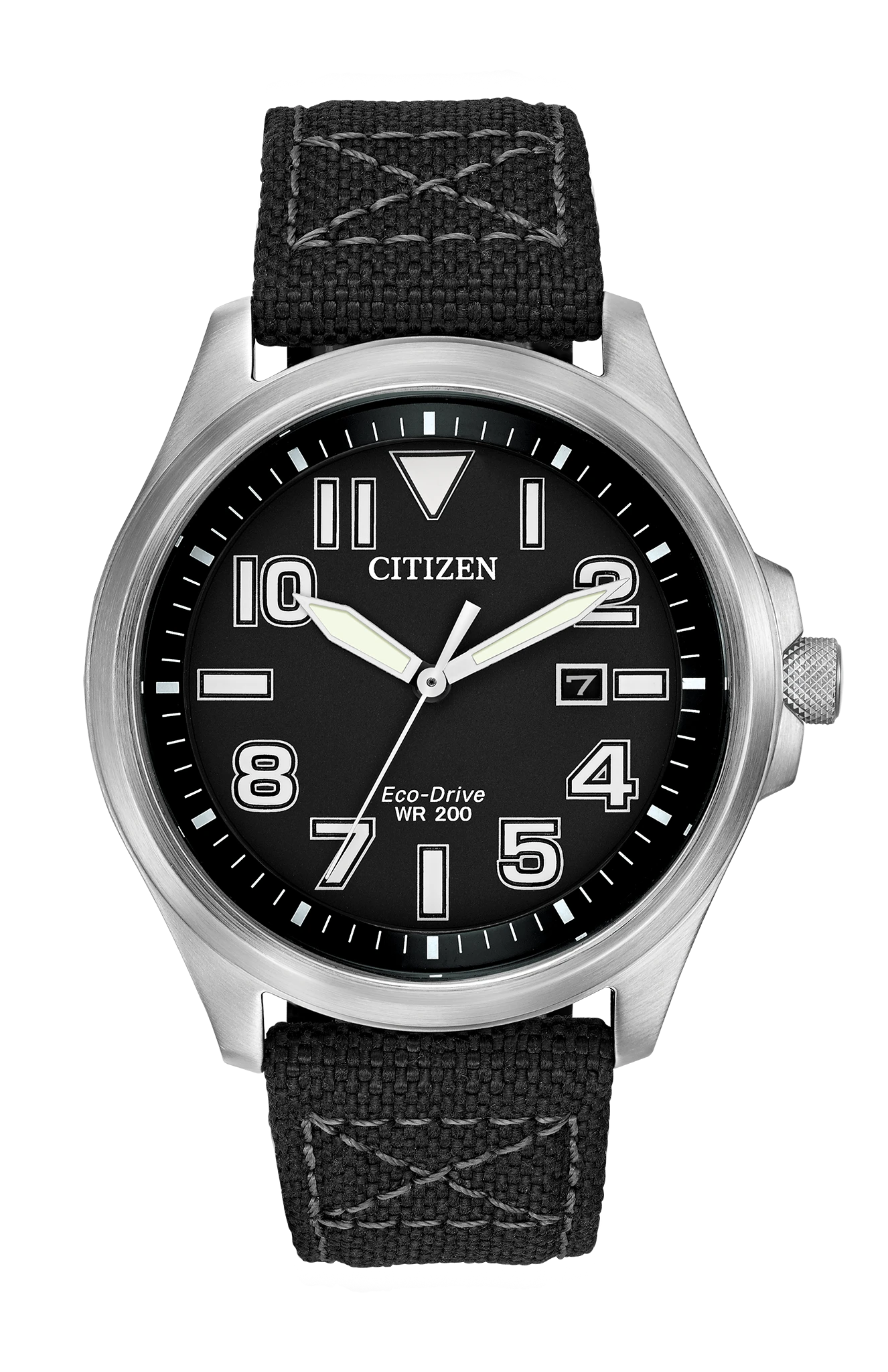 Citizen Chandler Eco-Drive Black Dial Stainless Steel Watch | CITIZEN