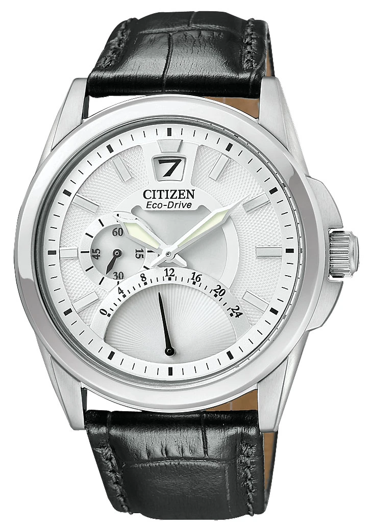 Chandler Silver-Tone Dial Leather Strap BR0120-07A | CITIZEN