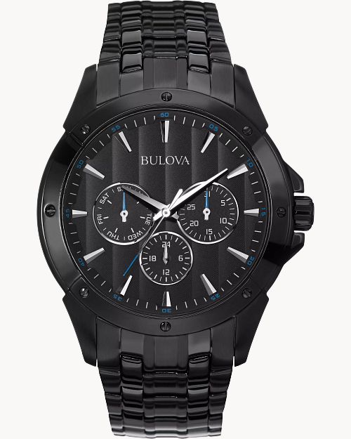 Men s Black Ion 98C121 Quartz Classic Watch Bulova