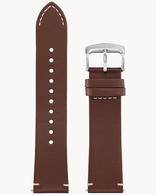 Brown Leather Strap (22mm) image number 0