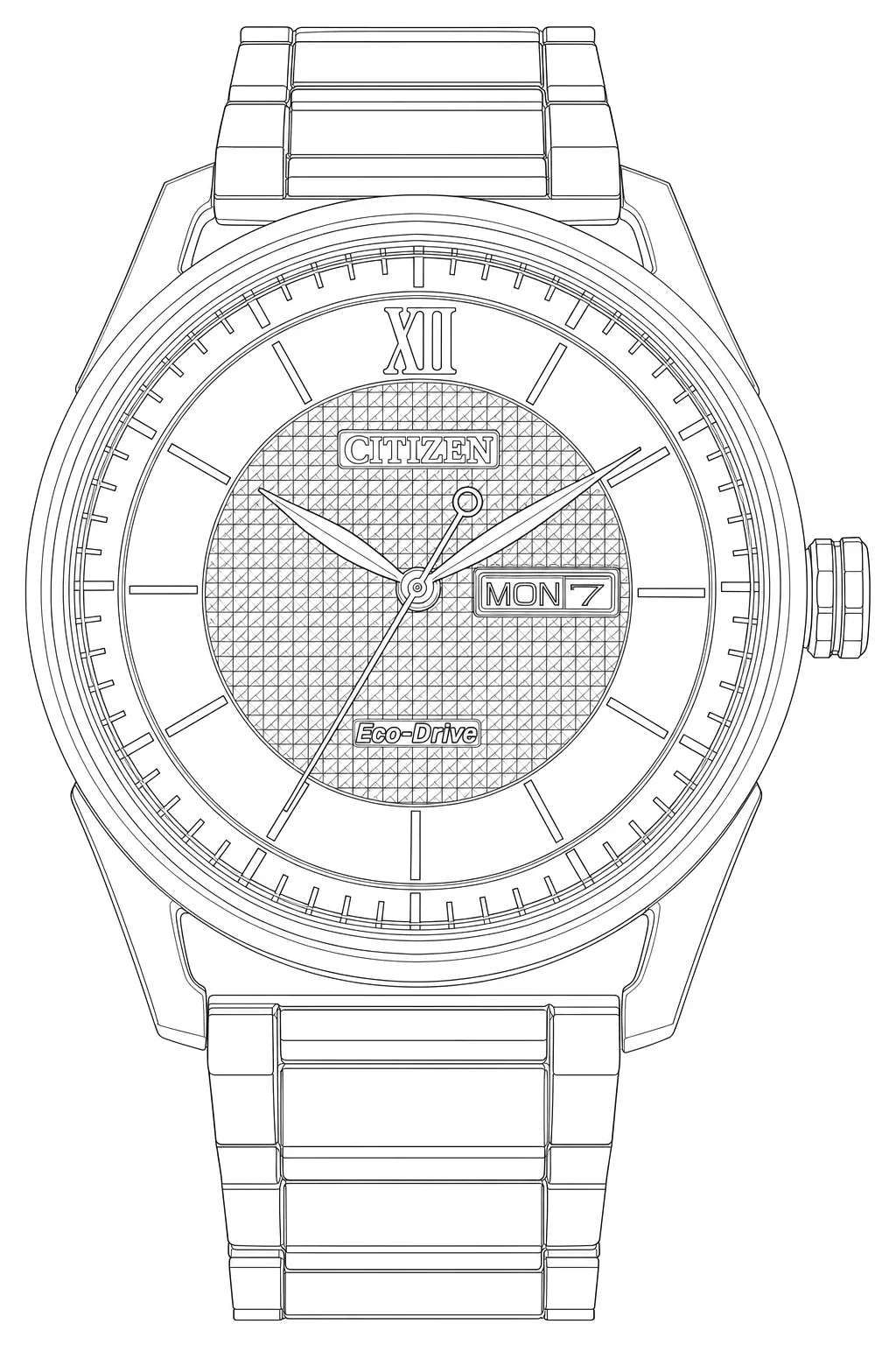 Watch technical diagram
