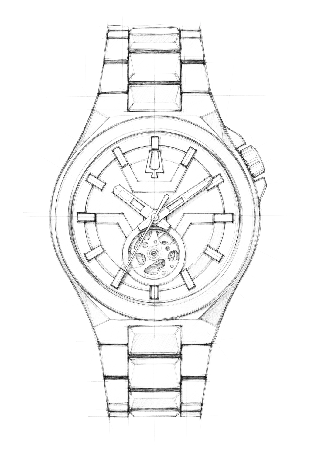 Watch technical diagram