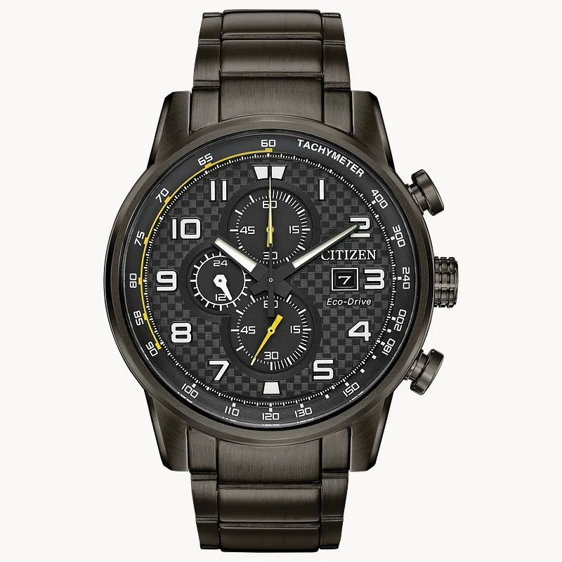Citizen Primo Men's Eco-Drive Gray Stainless Steel Watch CITIZEN