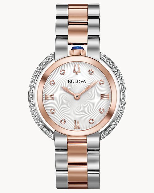 Bulova Rubaiyat Women's Two-Tone Rose Gold Diamond Watch | Bulova