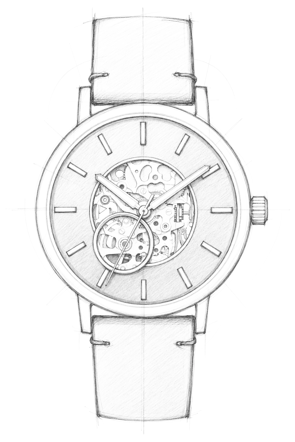 Watch technical diagram