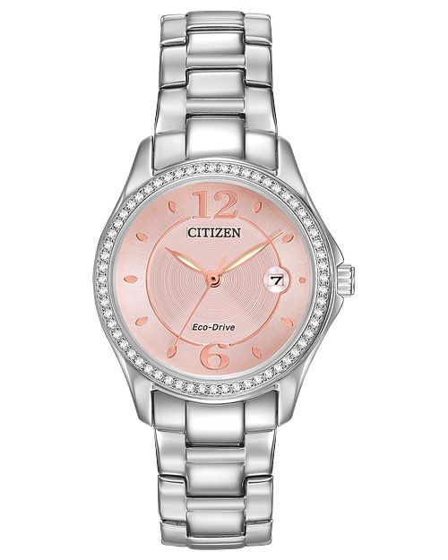 Silhouette Crystal - Ladies Eco-Drive FE1140-86X Pink Watch | CITIZEN
