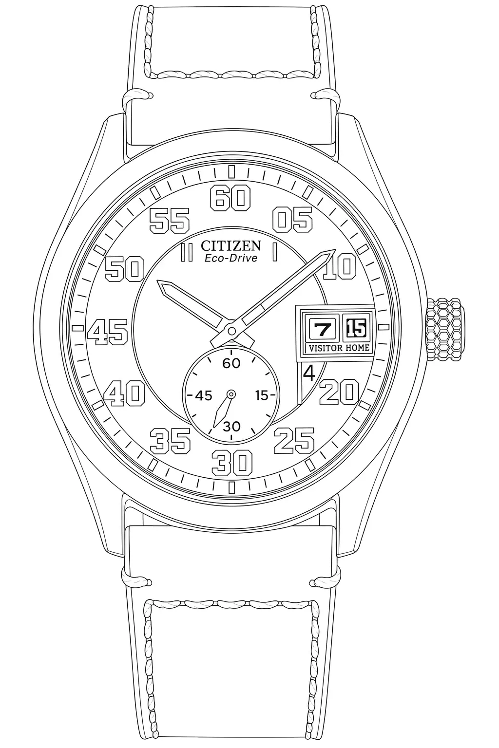 Watch technical diagram