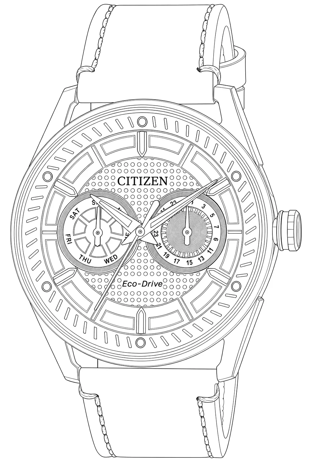Watch technical diagram