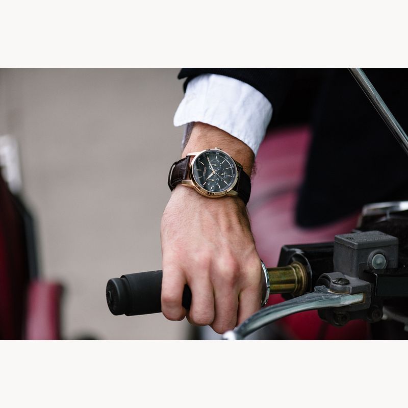Corso - Men's Eco-Drive BU2013-08E Rose Gold Leather Watch | CITIZEN