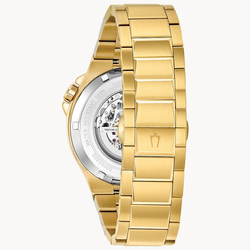 Bulova men's top watches black gold