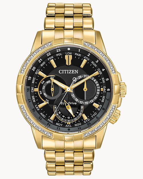 Citizen Calendrier Men's Eco-Drive Diamond Bezel Watch | CITIZEN