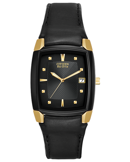 Paradigm Black Dial Leather Strap BM6574 09E CITIZEN