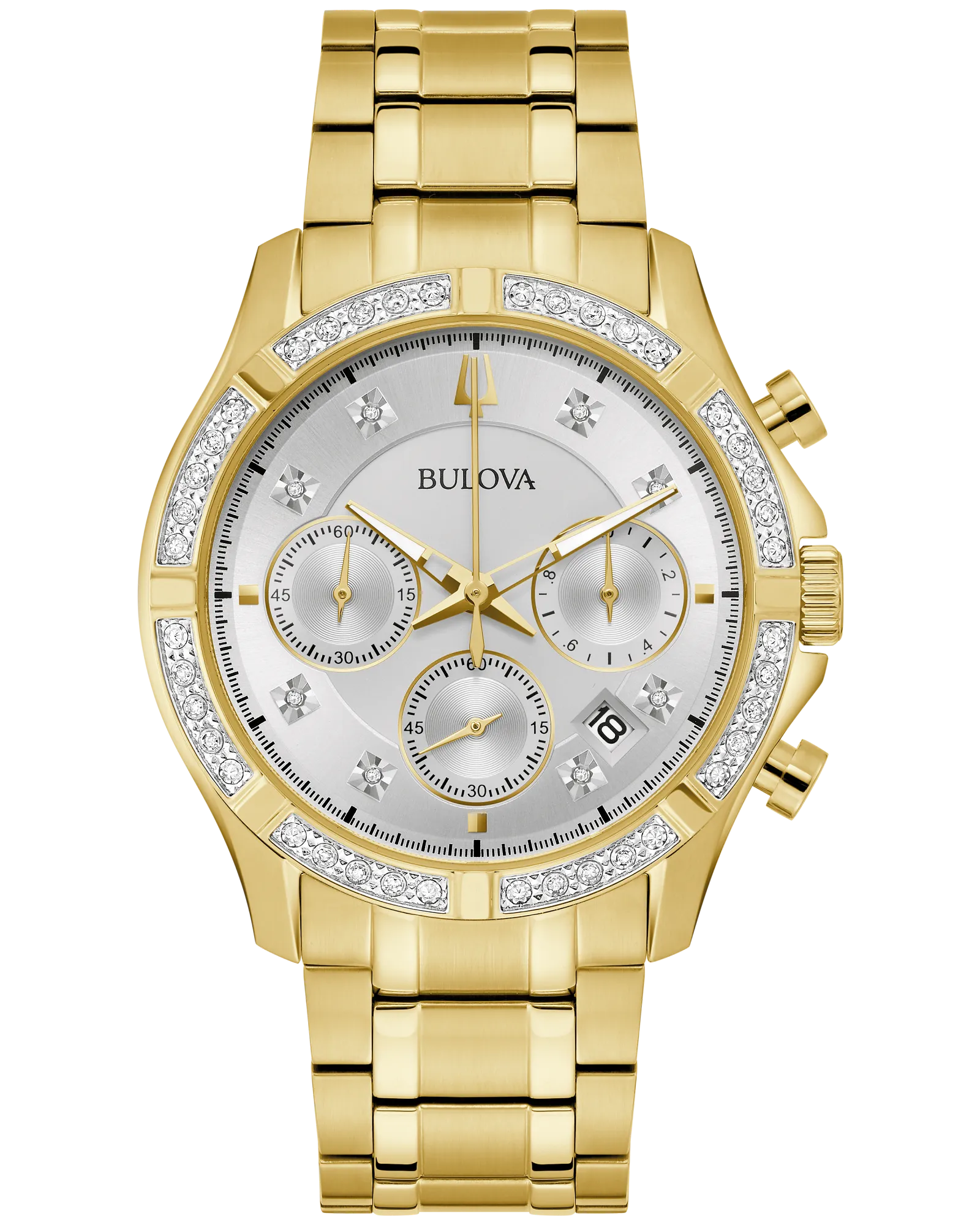 Bulova Silver-Tone Dial Stainless Steel Bracelet Classic 98E113 — Silver-Tone