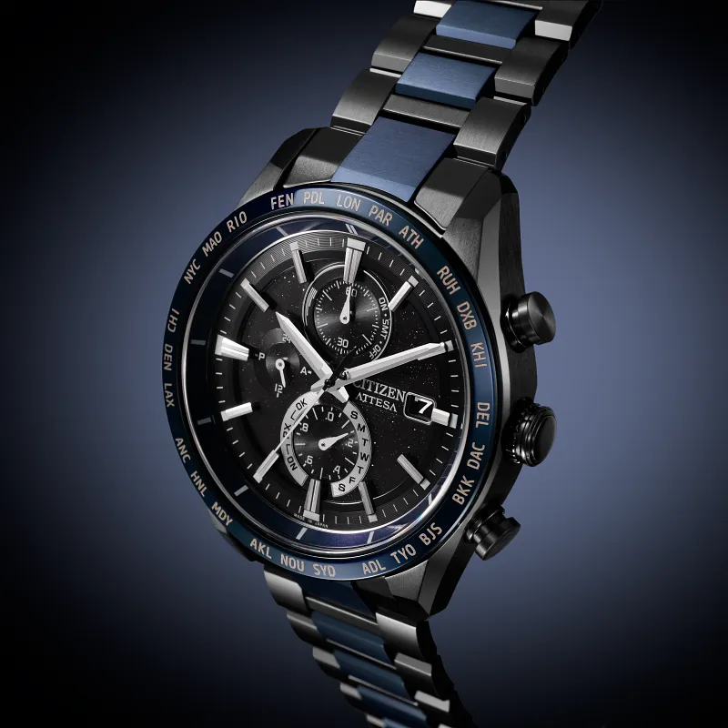 ATTESA Black Dial Super Titanium Bracelet AT8187-75E | CITIZEN ATTESA Black Dial Super Titanium Bracelet AT8187-75E | CITIZEN