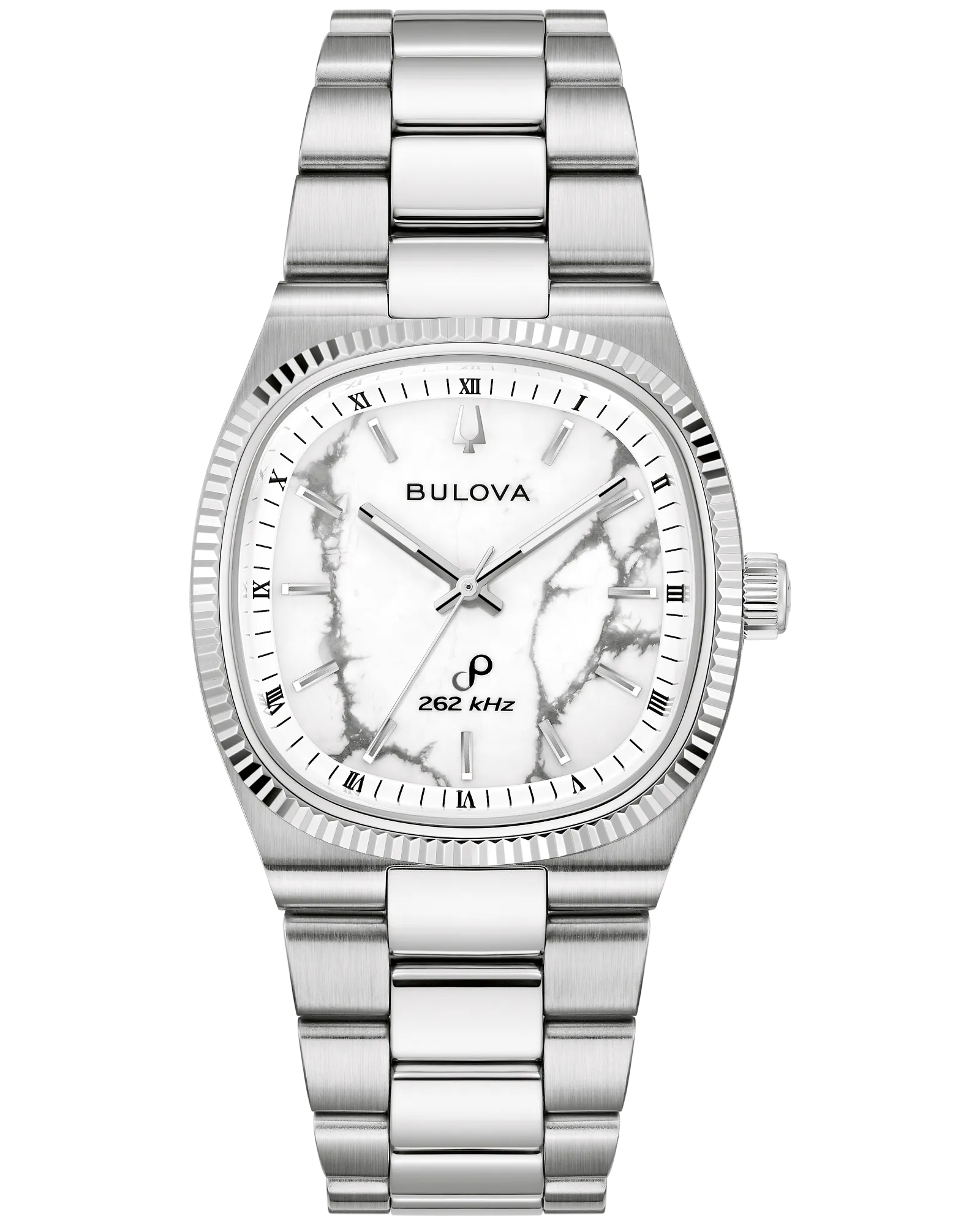 Bulova White Dial Stainless Steel Bracelet Super Seville 96A344 — White
