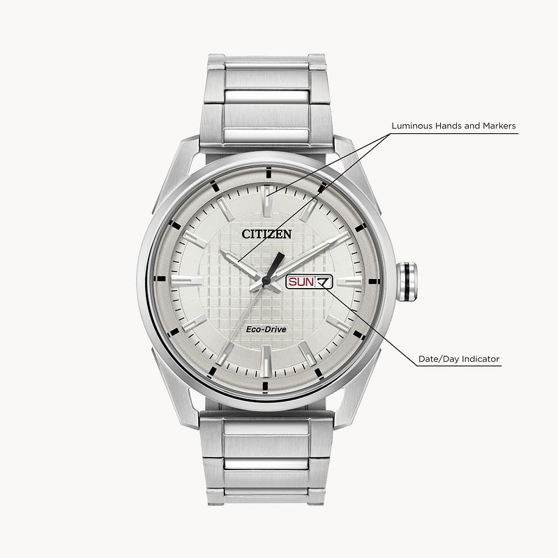 Citizen black and silver watch clearance