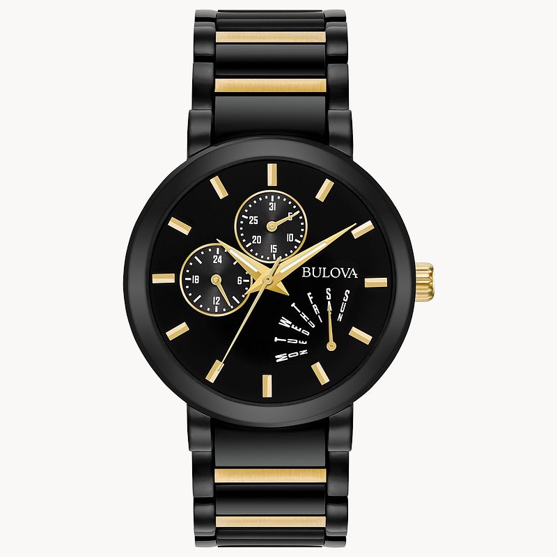 Bulova men's 40mm modern diamond accent ip stainless steel watch outlet