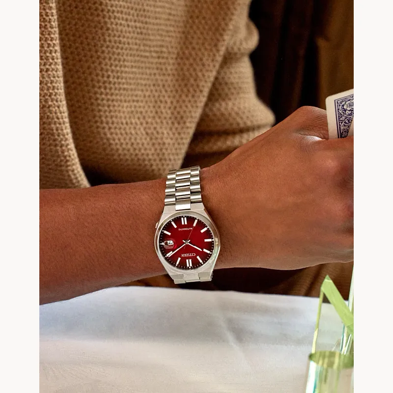TSUYOSA Red Dial Stainless Steel Bracelet NJ0150-56W | CITIZEN TSUYOSA Red Dial Stainless Steel Bracelet NJ0150-56W | CITIZEN