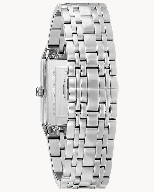 Silver bulova watch hotsell