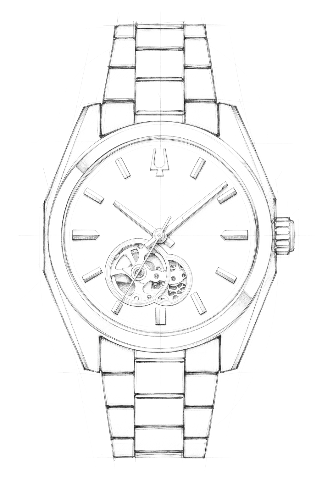 Watch technical diagram