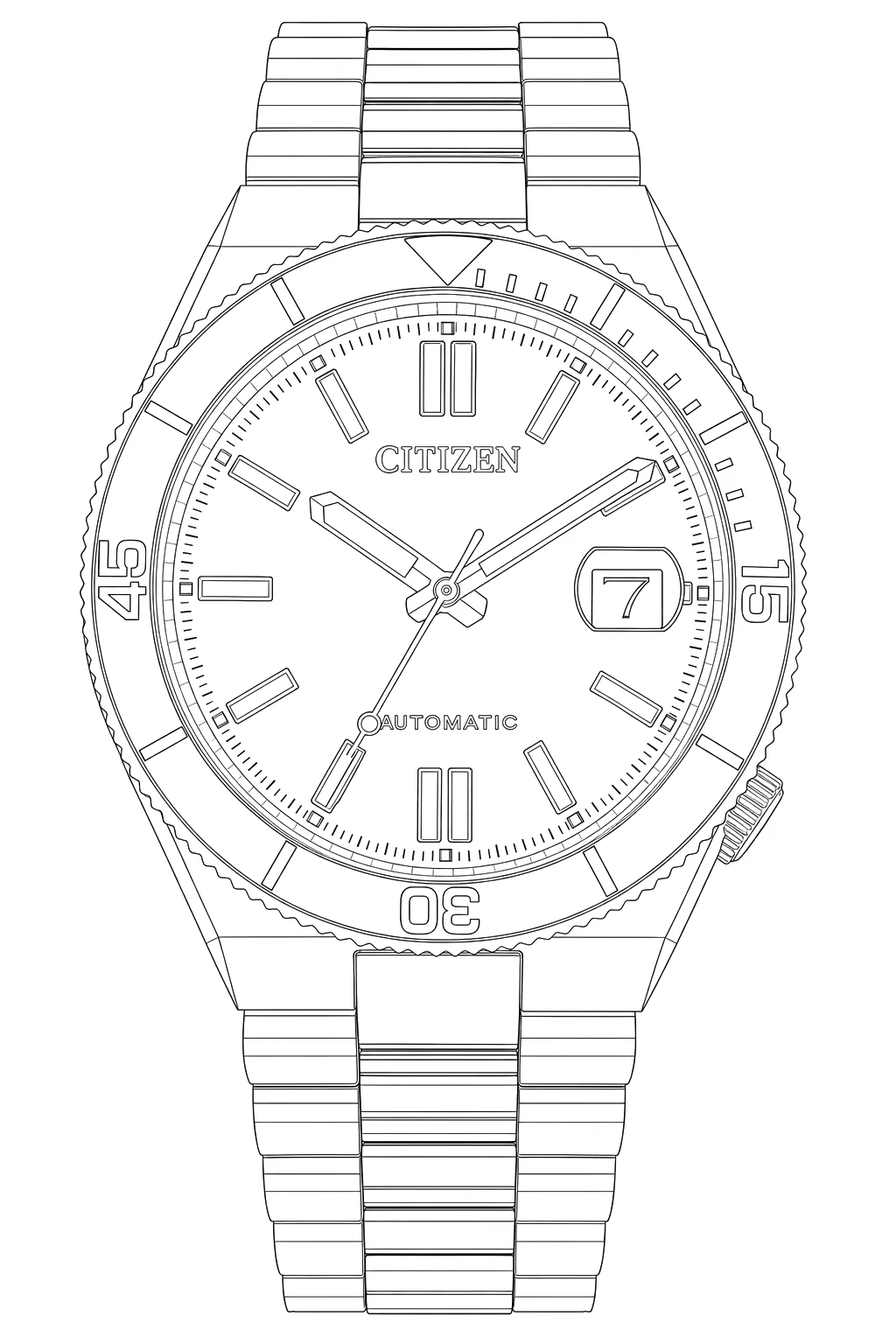 Watch technical diagram
