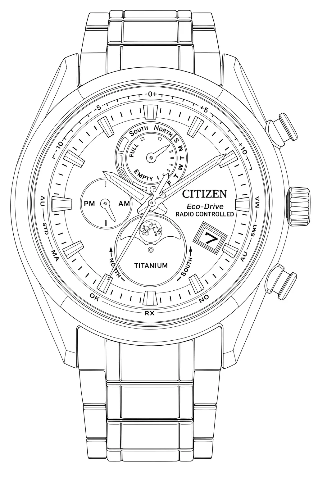 Watch technical diagram