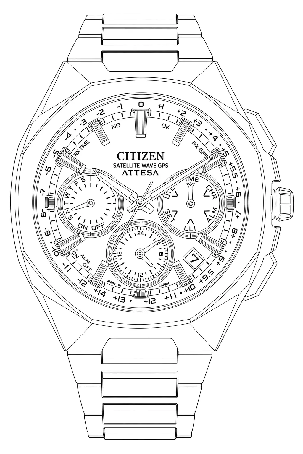 Watch technical diagram