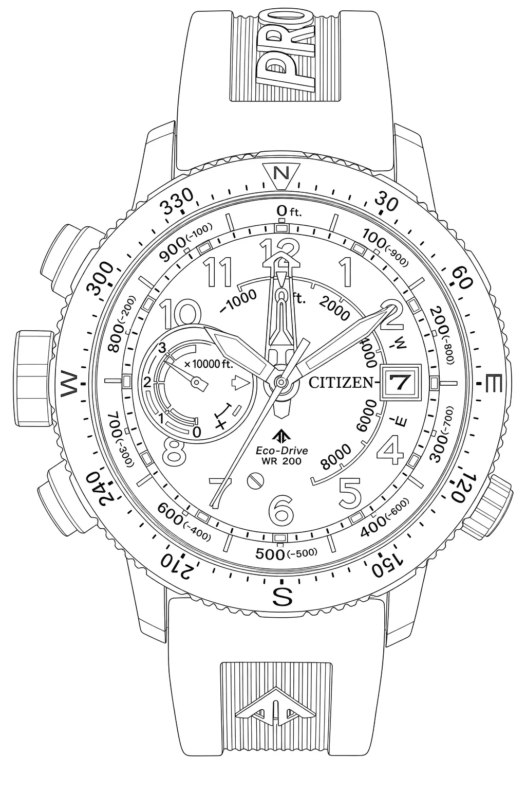 Watch technical diagram