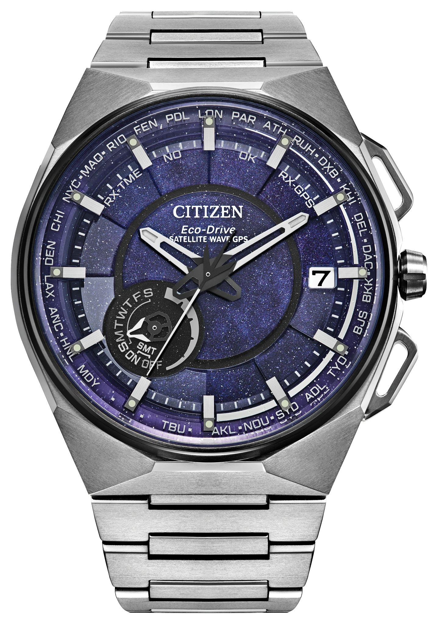 au maison Satellite Wave X Blue Dial Super Titanium Bracelet CC3097-52L