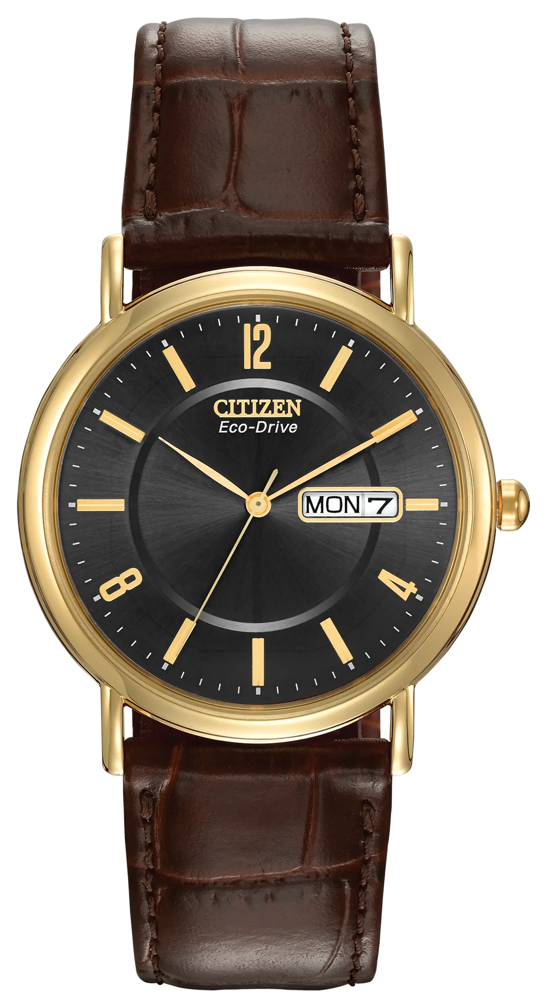 Corso - Men's Eco-Drive BM8242-08E Brown Leather Strap Watch | CITIZEN