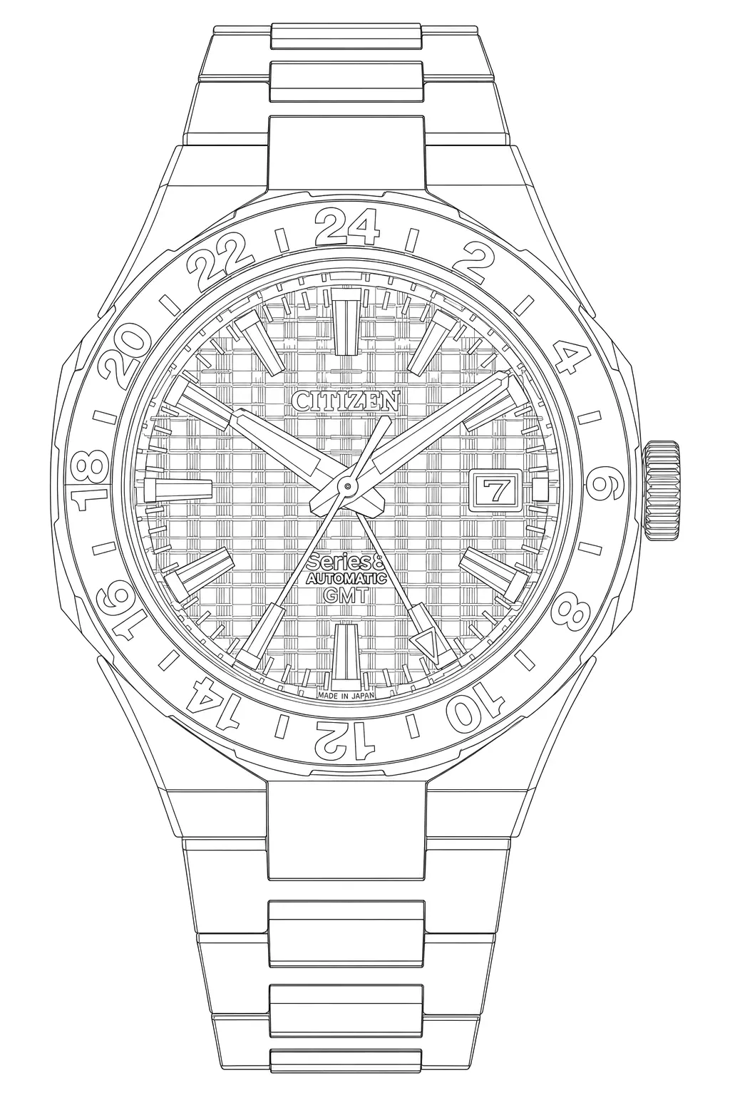 Watch technical diagram