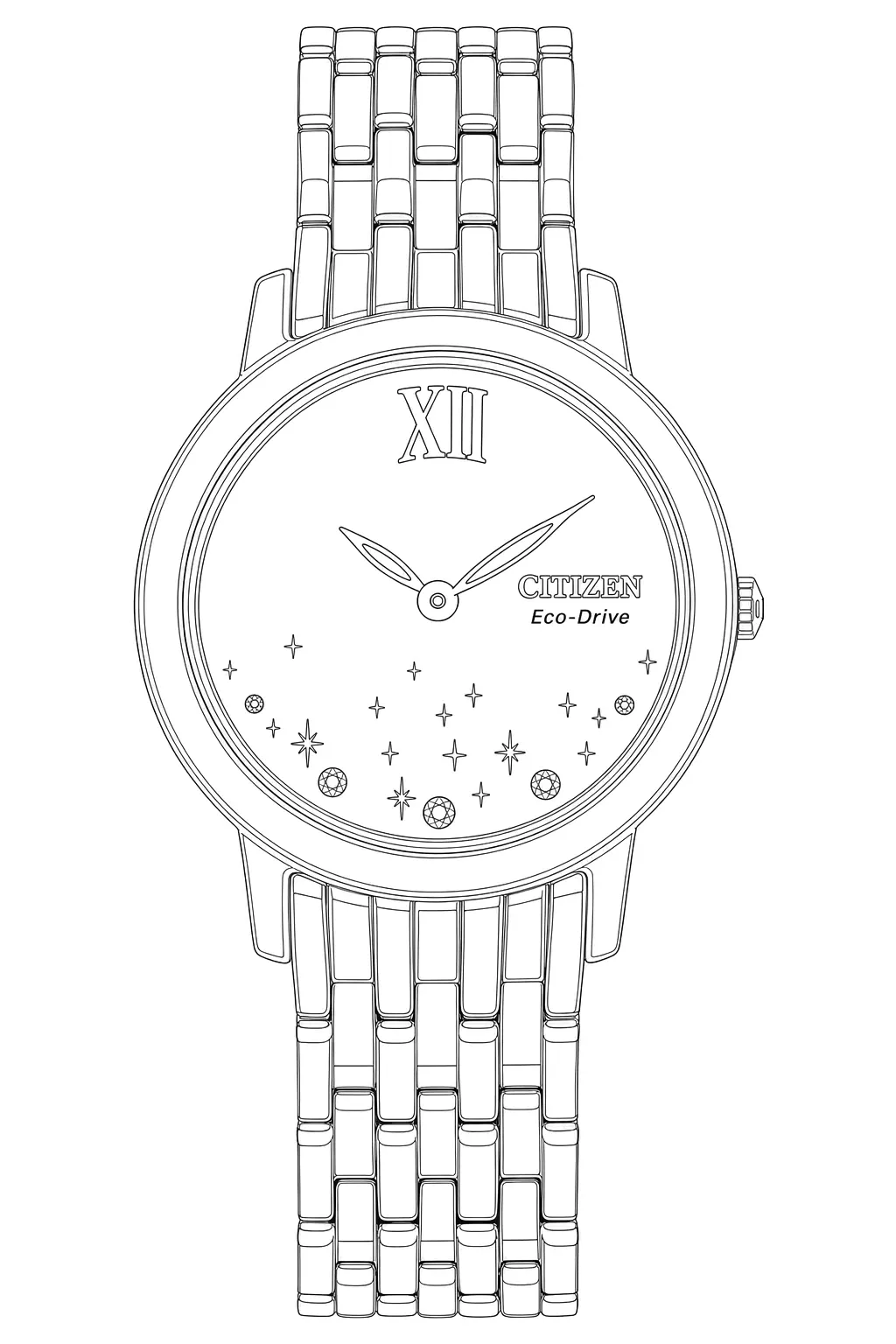Watch technical diagram